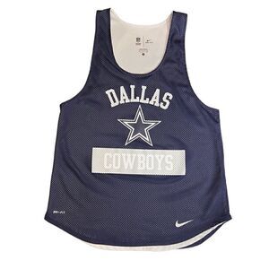 Nike NFL Dallas Cowboys jersey tank top blue grey size small